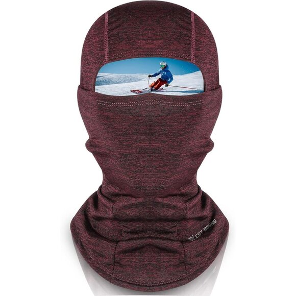 Balaclava Face Mask Windproof Thermal Hooded Hat for Men and Women Polyester - Picture 1 of 9